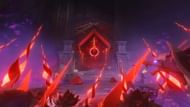 Arlecchino blocks the path of the Abyssal monsters (Image via HoYoverse)